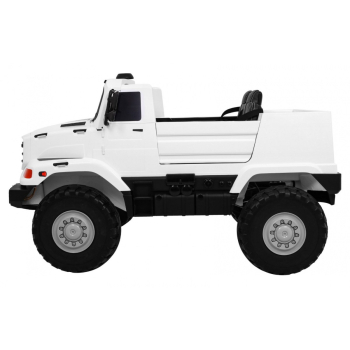 Auto na akumulator Mercedes-Benz Zetros dla dzieci Biały + 2-osobowy + Bagażnik + Pilot